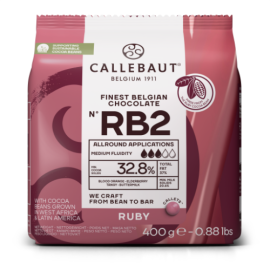 Шоколад молочный Callebaut RUBY (какао 32,8%), код CHR-Q37RB2-E0-D94, 0,4 кг
