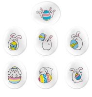 Украшение сахарные фигурки Мини-медальоны Пасхальный кролик, 65гр, арт.tp79132