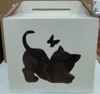 Упаковка 35*35*31 см, 2 окна, кот, шт