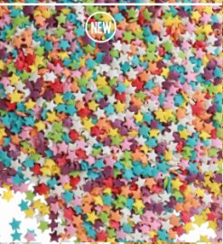 Посыпка сахарная декоративная "Звездочки МИНИ" (микс 3) 8 цветов, #342/11 (1,5кг)