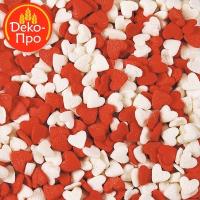 Посыпка "Сердечки красно-белые", арт.tp16038, 50 гр