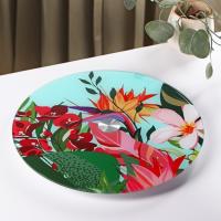 Подставка для торта вращающаяся Доляна "Весна в тропиках", d=32 см, арт.7710762