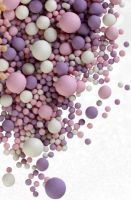 Драже зерновое в глазури ЖЕМЧУГ (розовый,сиреневый,белоснежный) матовый #086м, 50 гр (фасовка ИМ)