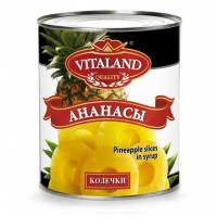 Ананасы "VITALAND" колечки ж/б 3050г/3100мл