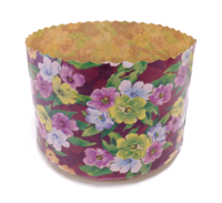 Форма для куличей 70*60 ЦВЕТЫ, арт.G9F13093 (10 шт/уп) (запайщик ПС)