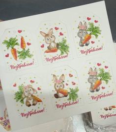 Комплект бирок 5шт "Морковки" 40*55мм, арт.КУ-00685