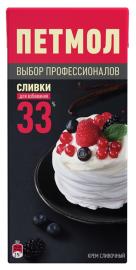 Сливки "Петмол" 33%, 1л,нов