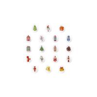 Украшение сахарные фигурки Мини-медальоны Новый год 65 гр, арт.tp80381(300шт/уп)