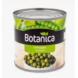 Горошек салатный консерв. ж/б "Botanica" ГОСТ, 425 гр (12 шт/уп) Россия