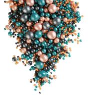 Драже зерновое в глазури ЖЕМЧУГ МИКС (тем.бирюза, персик, черный) "ФБ" #172 ,1,5кг