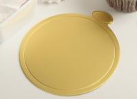 Подложка для пирожного «Золото» 10*9*0,1 см, арт.2941952