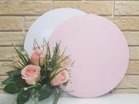 Подложка d 24 см, h 2,5 мм, роз/бел