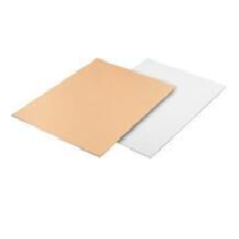 Подложка для торта (золото, белая) 30*22см, 1,5 мм, арт. П.1,5-300*220 ПЗБ