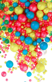 Драже зерновое в глазури БЛЕСК Амарант, лимонный, бирюзовый (3х разм) "ФБ" #851 1,5кг