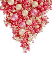 Драже зерновое в глазури ЖЕМЧУГ МИКС (розовый, серебро) "ФБ" #109 50 гр