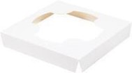 Ложемент под кулич 120*120*25 мм белый, арт. 020794