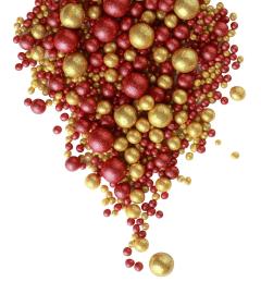 Драже зерновое в глазури БЛЕСК золото, красный "ФБ" #709 ,1,5кг