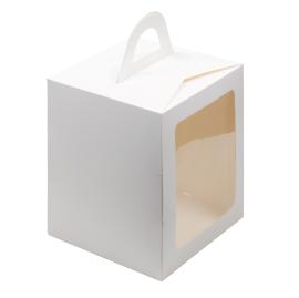 Коробка под под пряничный домик и кулич,125*125*150 мм картон (белая), арт. 020790