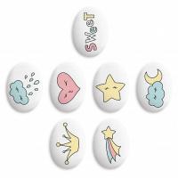 Украшение сахарные фигурки Медальоны Сладкий подарок, арт.68457 (300шт)