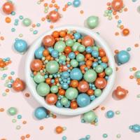 Драже зерновое в глазури ЖЕМЧУГ МИКС (бирюза, изумруд, персик) "ФБ" #229 1,5кг