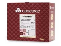 Шоколадная масса белая Chocovic Sebastian (33.1% какао), код CHW-S4CHVC-94B, 500 гр (фасовка ИМ)