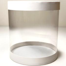 Коробка под бенто-торт ШЛЯПНАЯ белая, d-120мм, h-120 мм, арт. 070660