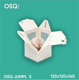 Коробка для кулича/десерта OSQ JUMPL S Белая 120*120*160 мм (200 шт/кор.)