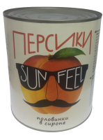 Персики половинки в сиропе 3100 мл SUNFEEL