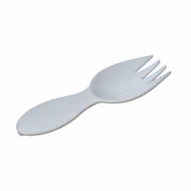 Вилка ложка ПС одноразовая 80 мм белая Х (500 шт/уп)