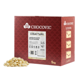 Шоколадная масса белая Chocovic Sebastian (34,7% какао), код CHW-S4CHVC-94B, 5 кг