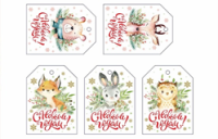 Комплект бирок 5шт., Зверушки, Размер 1 бирки 40*55 мм, арт.КУ-00753