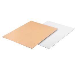 Подложка для торта ДВУСТОРОННЯЯ, прямоуг. золото/белая 3,2мм, 40*60