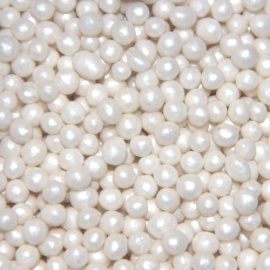 Драже зерновое в глазури 12-13 мм ЖЕМЧУГ серебро "ФБ" #126. 1,5кг