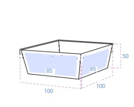 Упаковка для десерта 85*85*40 (дно) OSQ SmartPack 300 box Крафт