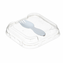 Вилка ложка ПС одноразовая 80 мм белая Х (500 шт/уп)