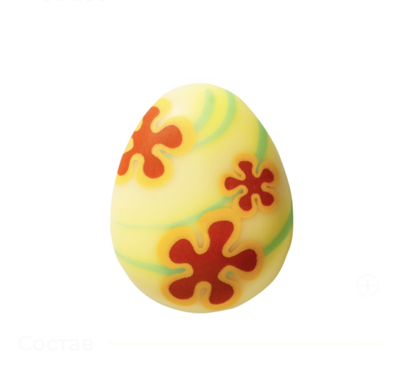 Шоколад с декорацией "Mona Lisa" белый Яйца с прин. из цветов