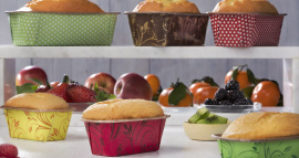 Форма для кексов Plumpy 80*40*40, арт.808040ВG коричн (100 шт) Италия