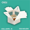 Коробка для кулича/десерта OSQ JUMPL M Белая 160*160*200 мм (150 шт/кор.25 шт.уп)